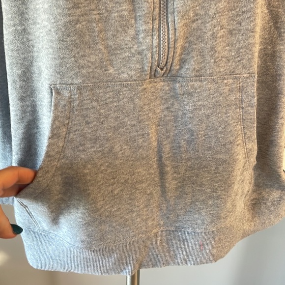 CALVIN KLEIN LOGO women’s plus PERFORMANCE 1/2 zip sweatshirt grey pockets 2X - Picture 9 of 17